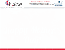 Tablet Screenshot of claresholmpharmacy.com